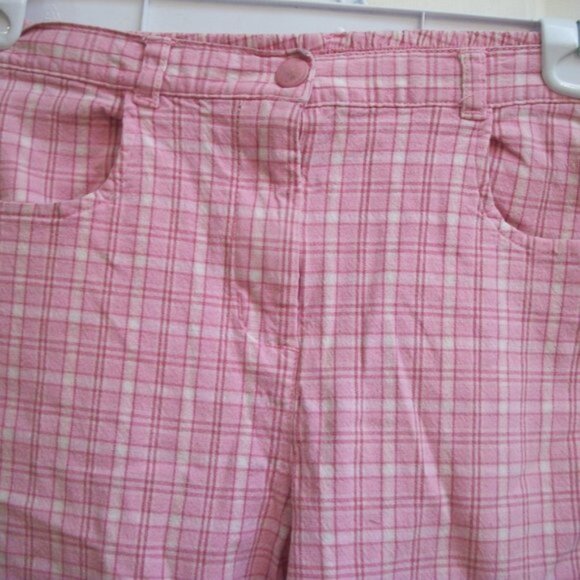 Vintage Gymboree Pink Plaid Summer Pants 3XL or 8 - Picture 3 of 4